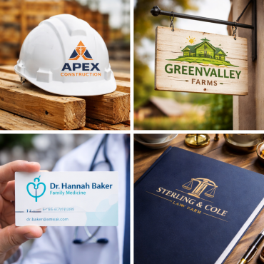 Brand logos on professional items